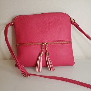 Lightweight Medium Crossbody Bag with Tassel